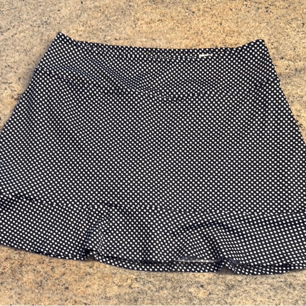 Blue and White Ruffled Mini Skirt with shorts- Putt Putt